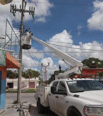 INICIA EL CAMBIO DE LUMINARIAS LED NUEVAS EN LA COLONIA SOLIDARIDAD
