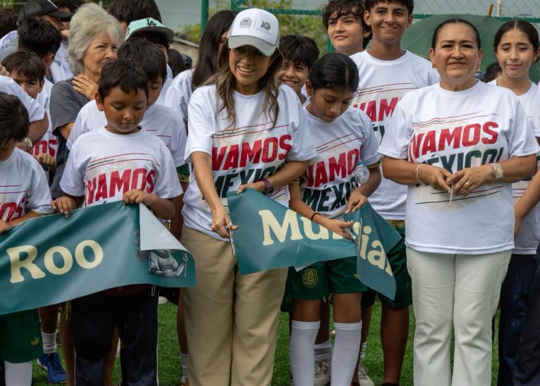 Chetumal se suma al Mundial Social: inaugura Yensunni tres nuevos espacios deportivos para la niñez y juventud