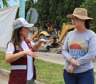 Yensunni Martínez acabará con histórico problema vial y pluvial en la Calzada Veracruz.