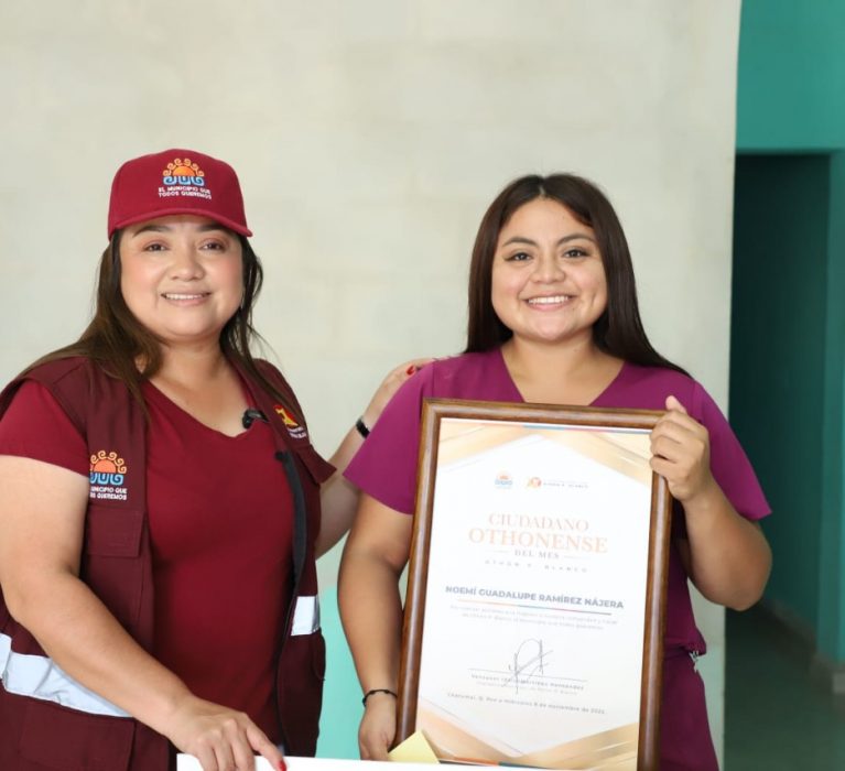 “OTHONENSE DEL MES” PARA LABOR ALTRUISTA DE NOEMÍ GUADALUPE RAMÍREZ NÁJERA