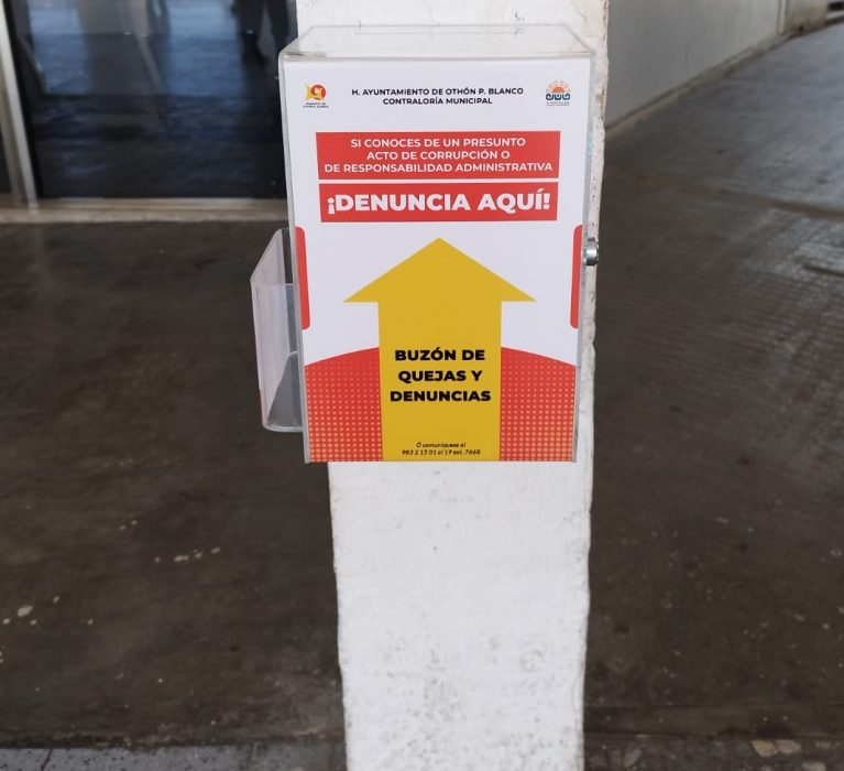 INSTALAN BUZONES CIUDADANOS PARA QUEJAS Y DENUNCIAS CONTRA SERVIDORES PÚBLICOS MUNICIPALES