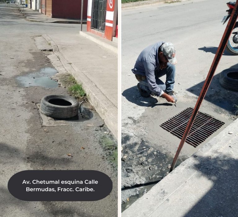 INICIA AYUNTAMIENTO DE OPB CON LA REHABILITACIÓN DE TAPAS DE ALCANTARILLAS Y REGISTROS