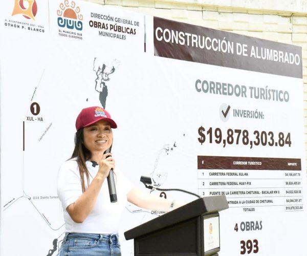 YENSUNNI MARTÍNEZ ANUNCIA OBRAS DE ILUMINACIÓN PARA OPB POR UN MONTO TOTAL DE MÁS DE 19 MDP