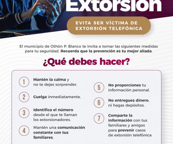 Municipio de Othón P. Blanco lanza campaña para prevenir las llamadas de extorsión