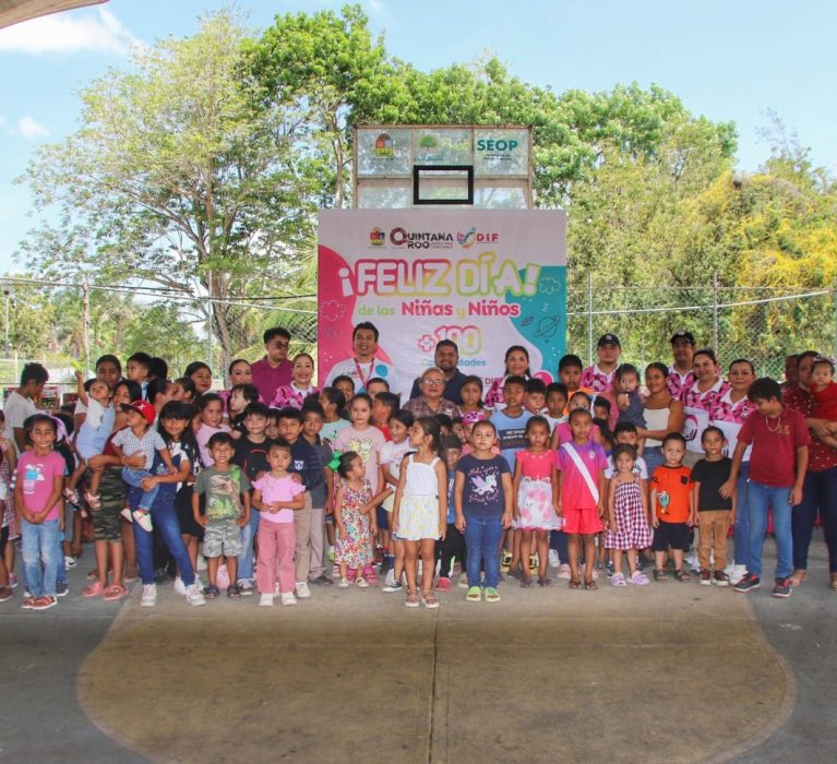 Othón P. Blanco se suma al festejo estatal del Día de la Niña y el Niño; más de 2 mil 500 menores celebran con alegría y convivencia.
