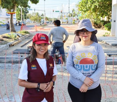 Avanza obra para reducir encharcamientos y mejorar vialidad en la colonia Forjadores.