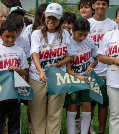 Chetumal se suma al Mundial Social: inaugura Yensunni tres nuevos espacios deportivos para la niñez y juventud