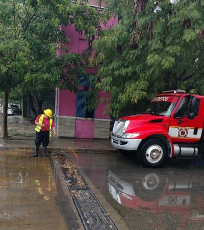 Operativo Tormenta refuerza acciones de atención y prevención ante lluvias en Chetumal.